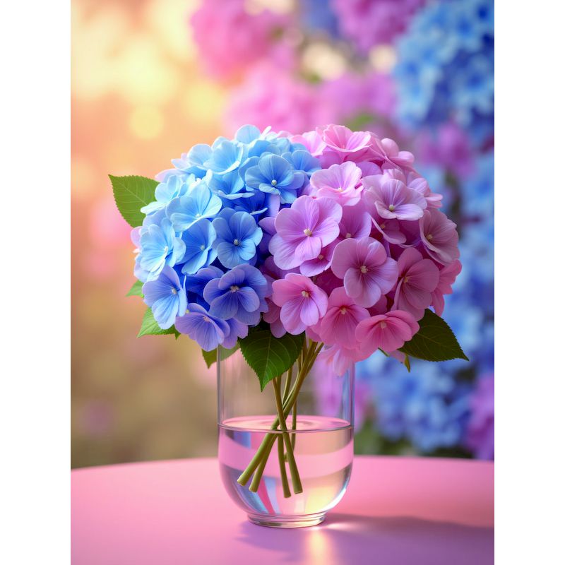 Art Craft Ideas With Paper - ชุดอุปกรณ์งานศิลปะเพชร ภาพปักเพชร ลายดอกไฮเดรนเยีย เพชรกลม/เหลี่ยมเต็มรูปแบบ ภาพวาดเพชรสำหรับผู้ใหญ่ งานฝีมือ