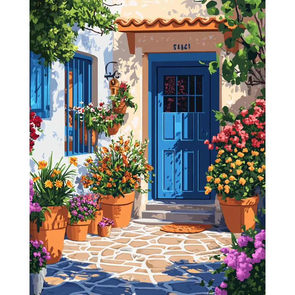 Art Craft Ideas With Paper - ชุดภาพวาดเพชร RUOPOTY The Blue Door สำหรับผู้ใหญ่