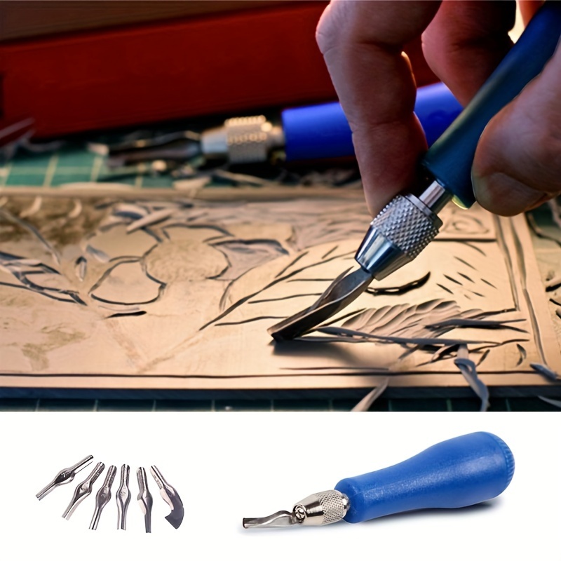 Lino Printing Block - ชุดเครื่องมือแกะสลักลินโนเลียม ชุดเครื่องมือไลโนคัท สำหรับการพิมพ์บล็อก หลากสี