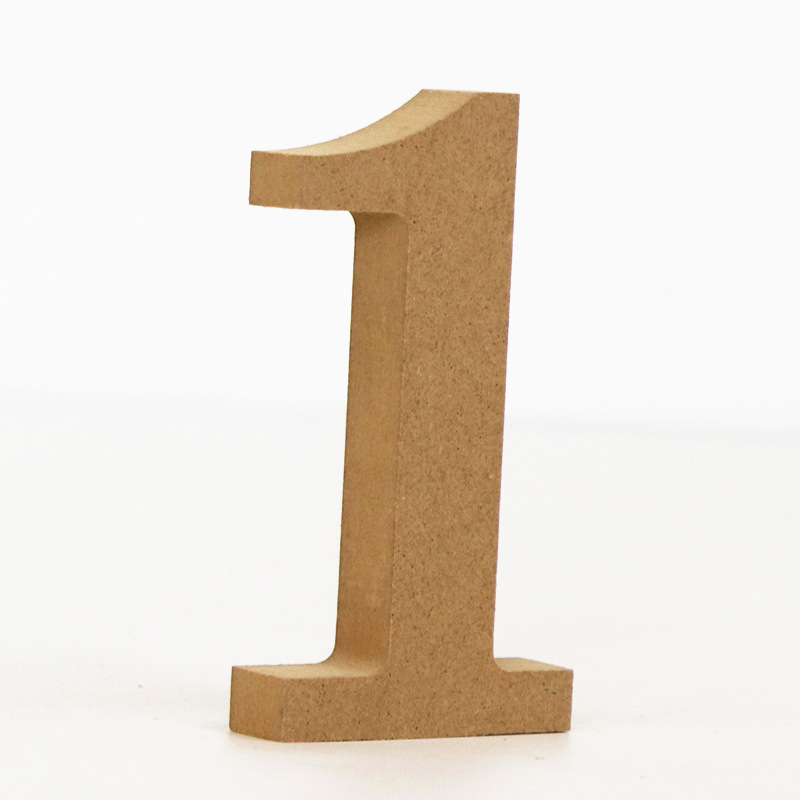 Art And Craft Numbers - ตัวเลขไม้สีธรรมชาติ ขนาด 10 ซม. จำนวน 1