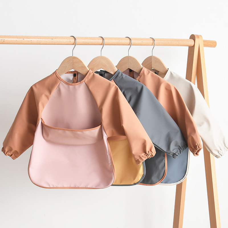 เด็กทารกแขนยาว PU Bibs เด็กศิล - Art Craft Toddler บทวิจารณ์และราคา