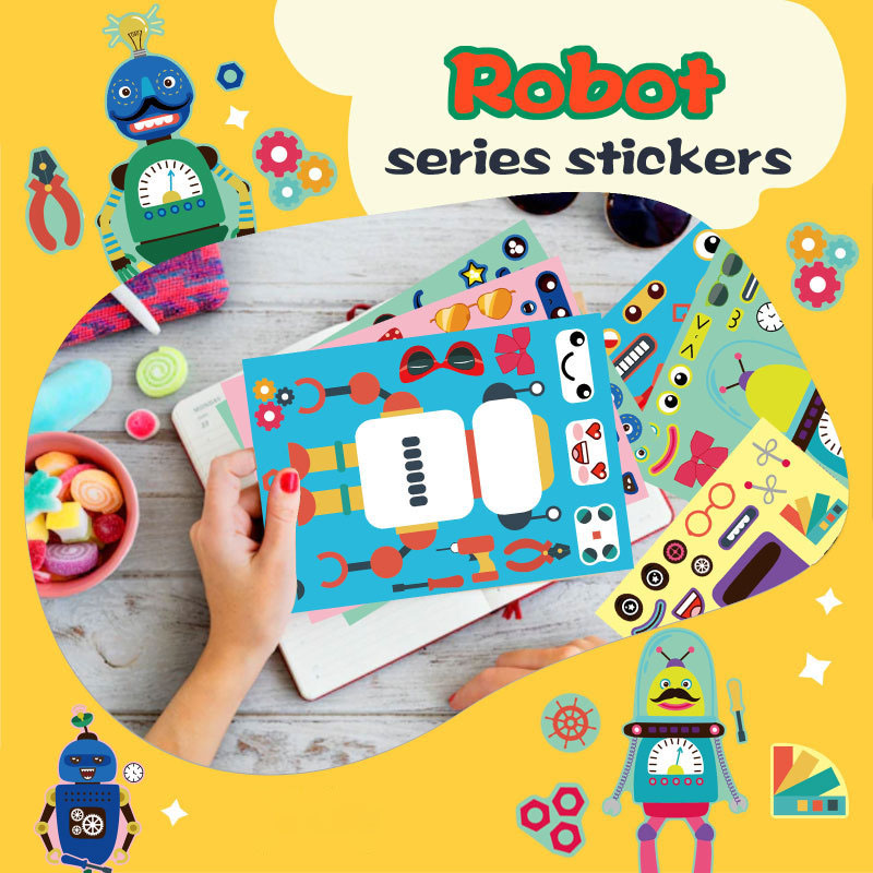 ประกอบสติกเกอร์หุ่นยนต์สําหรับ - Art Craft Toddler บทวิจารณ์และราคา