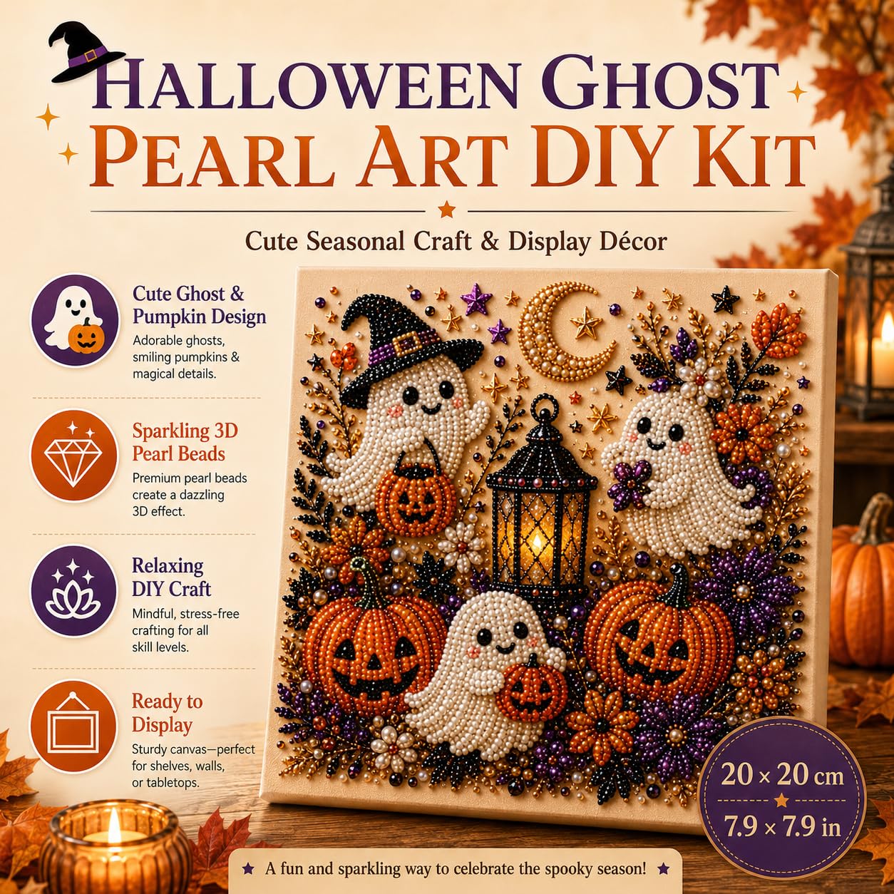 ชุดงานศิลปะไข่มุกผีฮาโลวีนสำหร - Art Craft Adult บทวิจารณ์และราคา