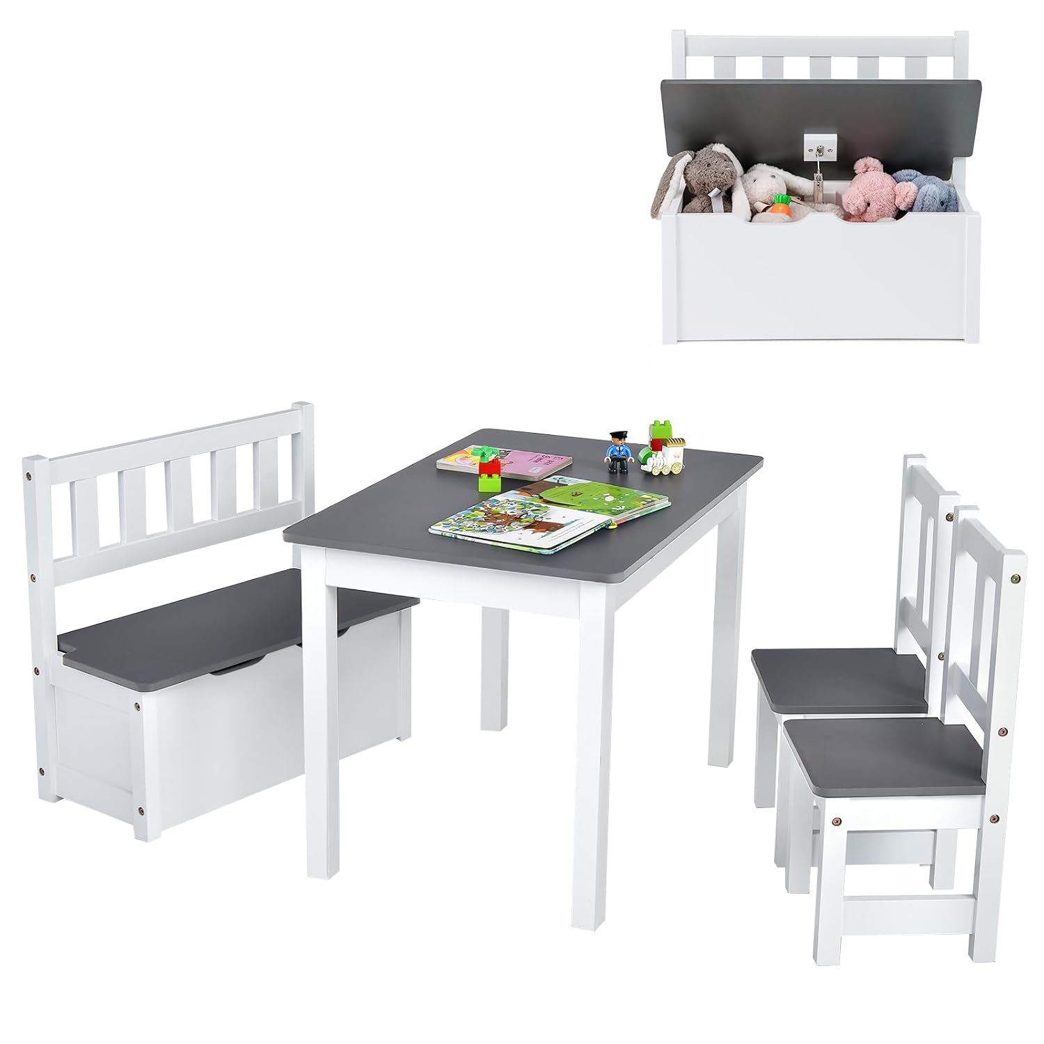 ชุดโต๊ะและเก้าอี้ไม้สำหรับเด็ก - Art Craft Toddler บทวิจารณ์และราคา