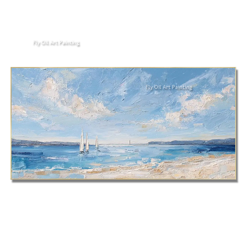 ภาพวาดสีน้ำมันเรือใบในมหาสมุทร - Painting Knife Palette บทวิจารณ์และราคา