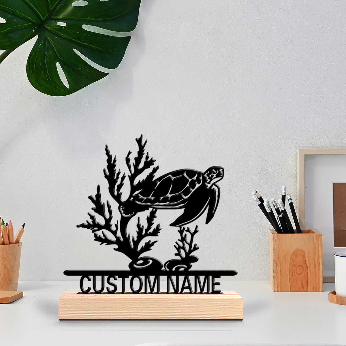 รูปปั้นเต่าทะเลนามธรรม 1 ชิ้น  - Art Craft Wood บทวิจารณ์และราคา