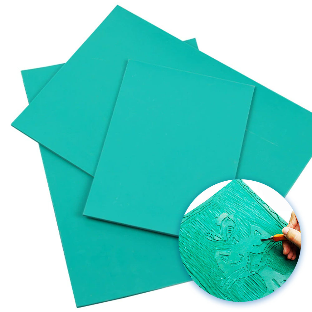 แผ่นยางแกะสลักแบบนุ่ม แกะสลักง - Lino Printing Block บทวิจารณ์และราคา