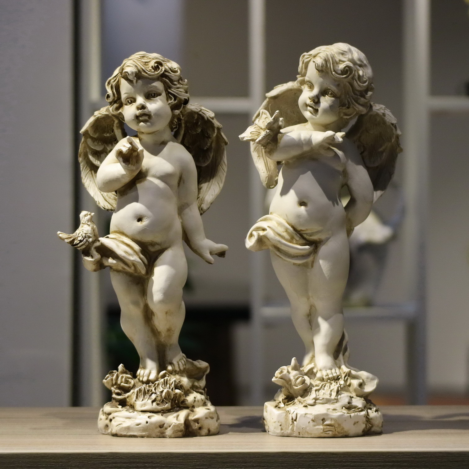 รูปปั้นนางฟ้าเรซิ่นสไตล์เรโทร  - Unique Art Craft บทวิจารณ์และราคา