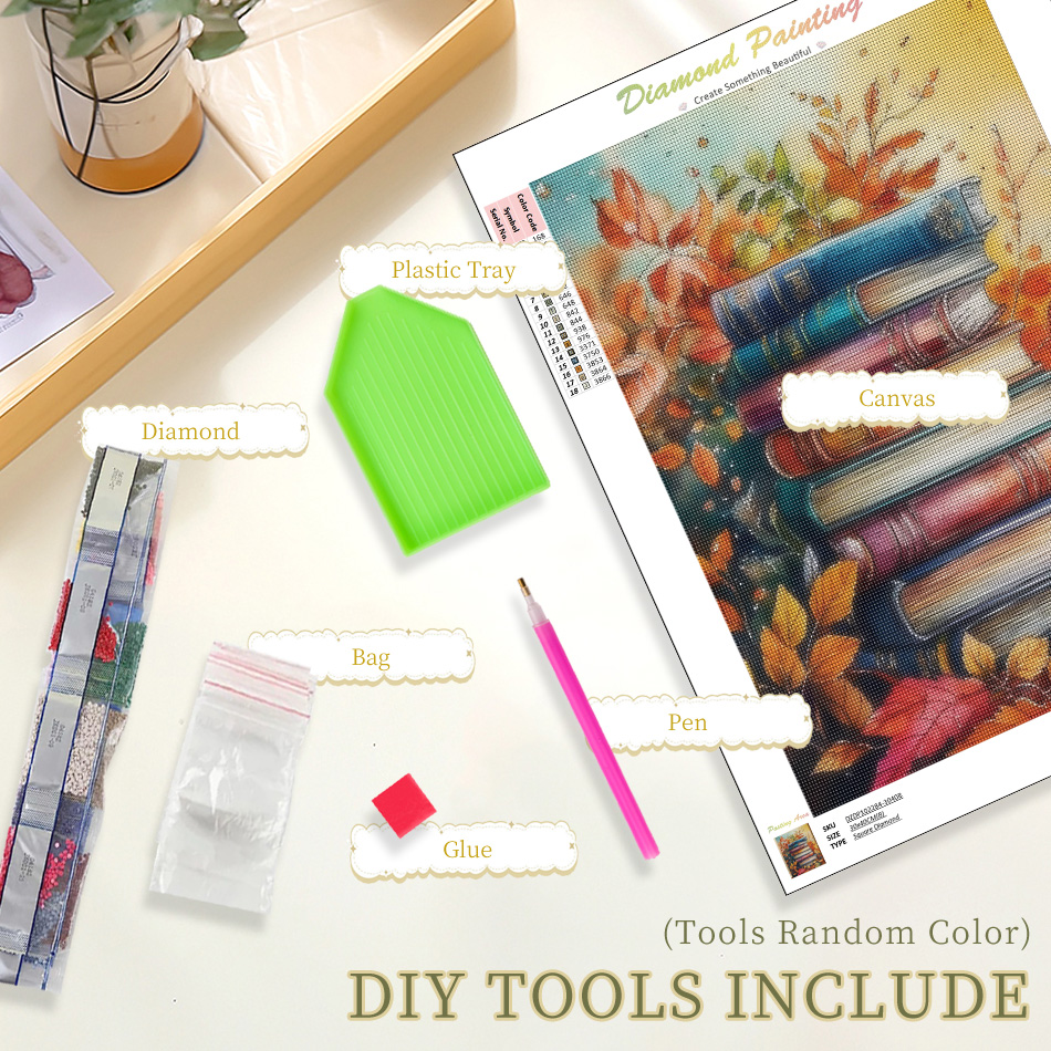 RUOPOTY ภาพวาดเพชรทำมือ ลายผีเ - Art Craft Ideas With Paper บทวิจารณ์และราคา