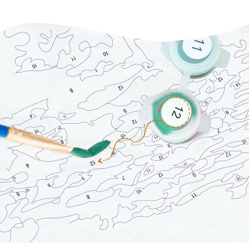 ภาพวาดหมาป่าภาพสีน้ํามันสําหรั - Art And Craft Numbers บทวิจารณ์และราคา