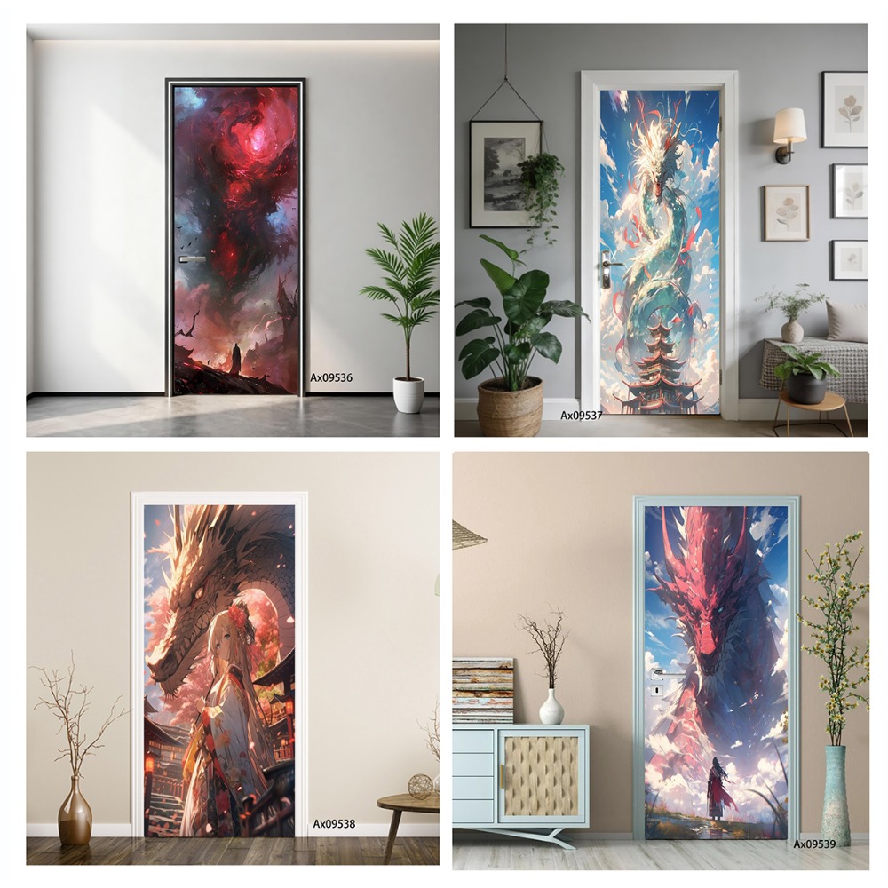 สติ๊กเกอร์ติดประตูลายมังกรแฟนต - Wallpaper Art And Craft บทวิจารณ์และราคา