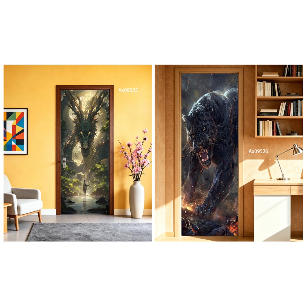 สติ๊กเกอร์ติดประตูลายมังกรแฟนต - Wallpaper Art And Craft บทวิจารณ์และราคา