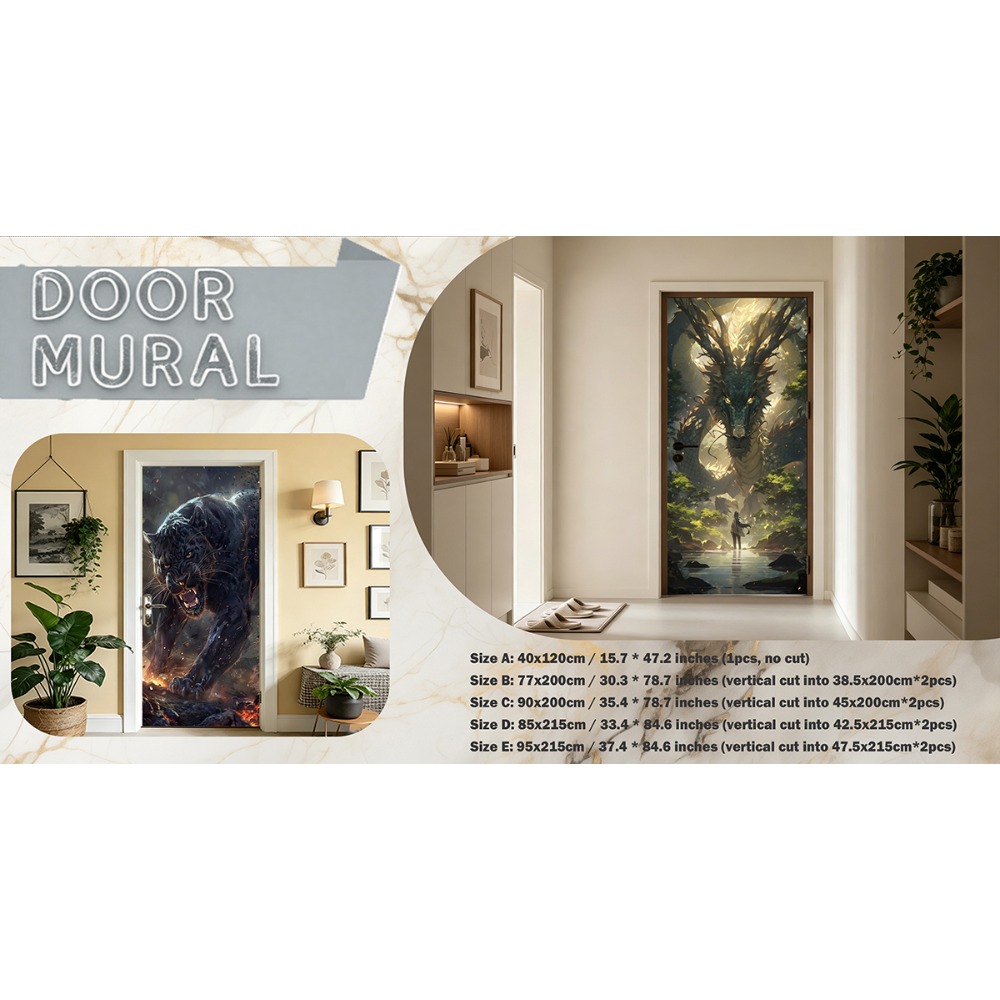 สติ๊กเกอร์ติดประตูลายมังกรแฟนต - Wallpaper Art And Craft บทวิจารณ์และราคา