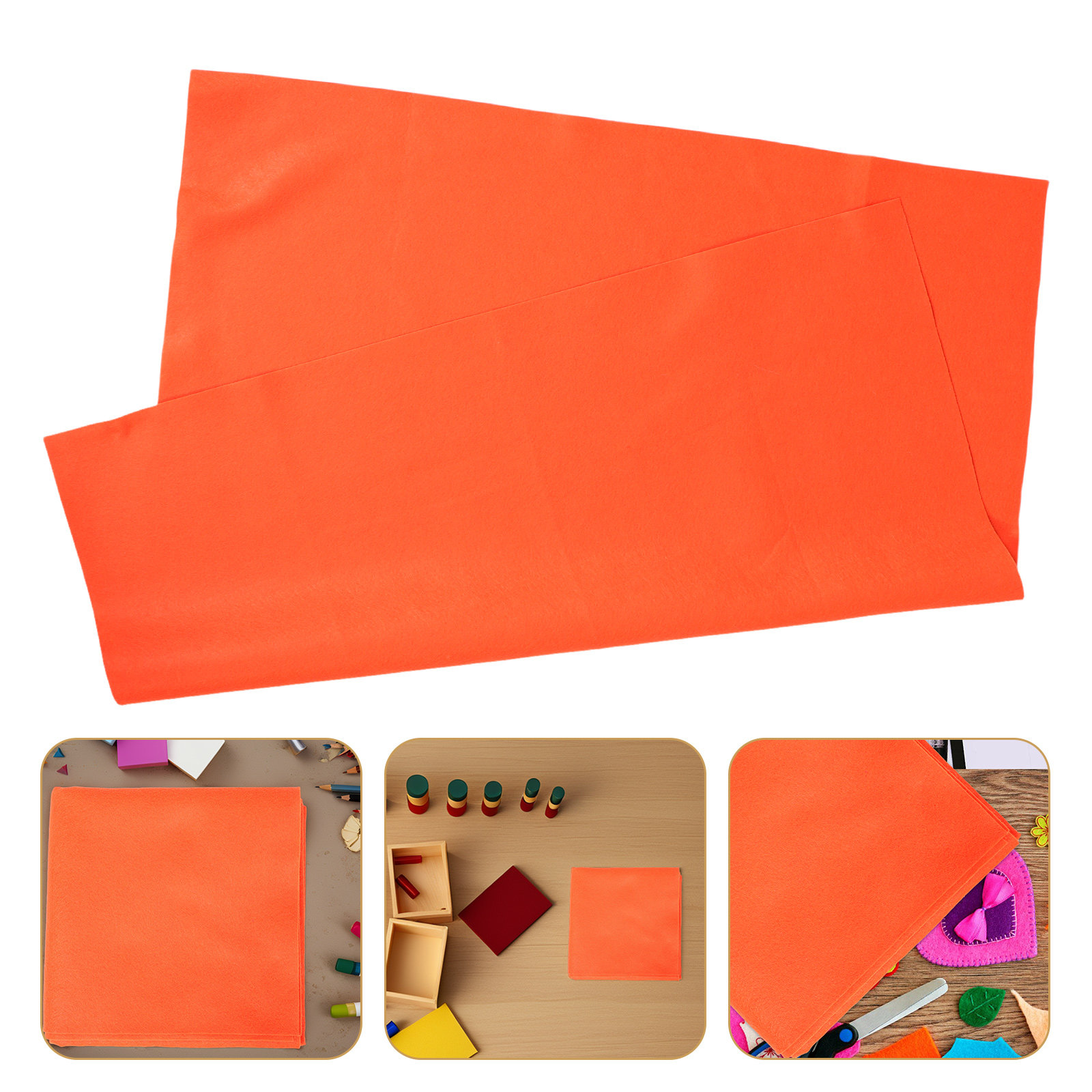 แผ่นผ้าสักหลาดสีส้ม นุ่ม ยืดหย - Art Craft Classes บทวิจารณ์และราคา