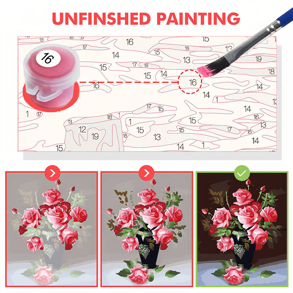 ภาพวาดสีน้ํามันโดยตัวเลขภูมิทั - Unique Art Craft บทวิจารณ์และราคา