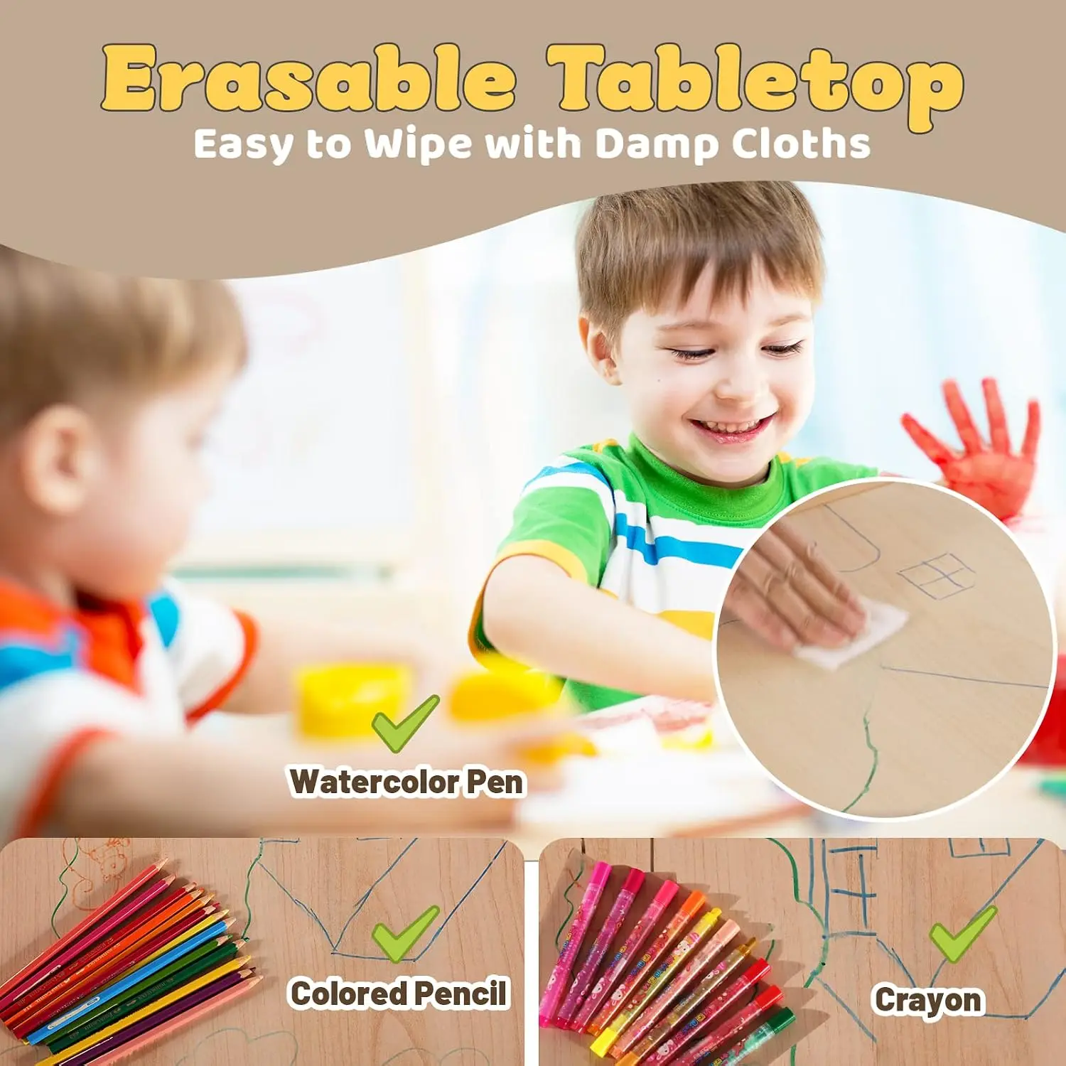 ชุดโต๊ะและเก้าอี้สำหรับเด็กอาย - Art Craft Toddler บทวิจารณ์และราคา