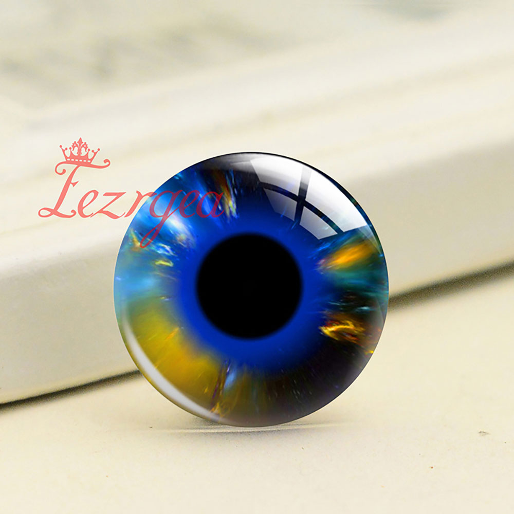 กระจกคาโบชองทรงแบนลายดวงตาไอริ - Art Craft Eyes บทวิจารณ์และราคา