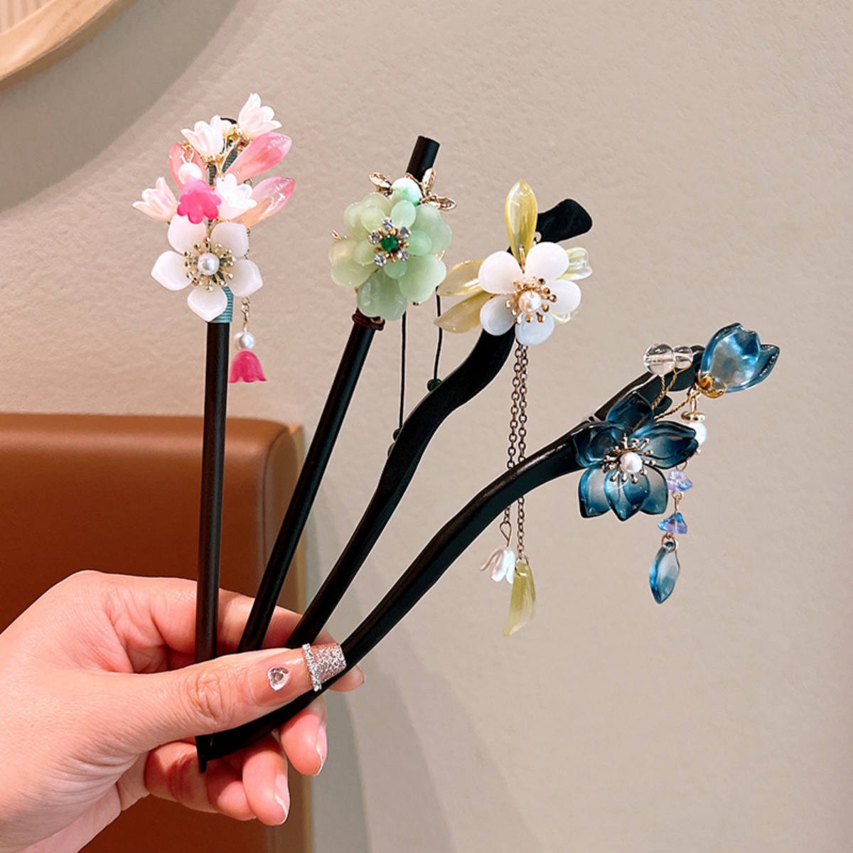 ประณีตดอกไม้พู่ไม้ Hairpin Ret - Art Craft Shop บทวิจารณ์และราคา