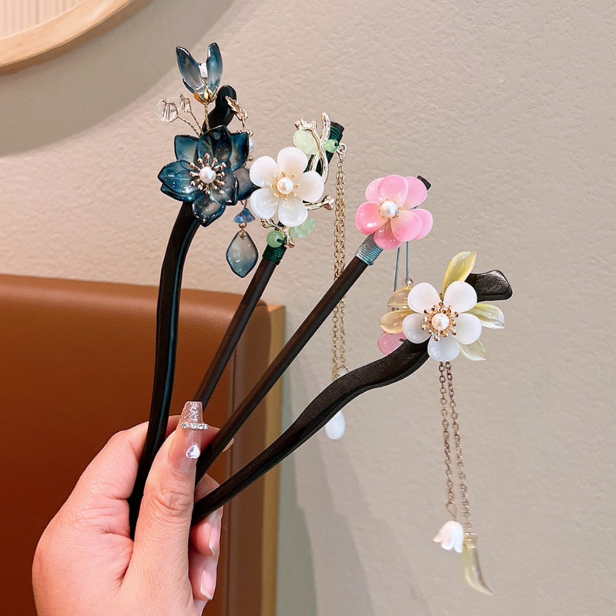 ประณีตดอกไม้พู่ไม้ Hairpin Ret - Art Craft Shop บทวิจารณ์และราคา