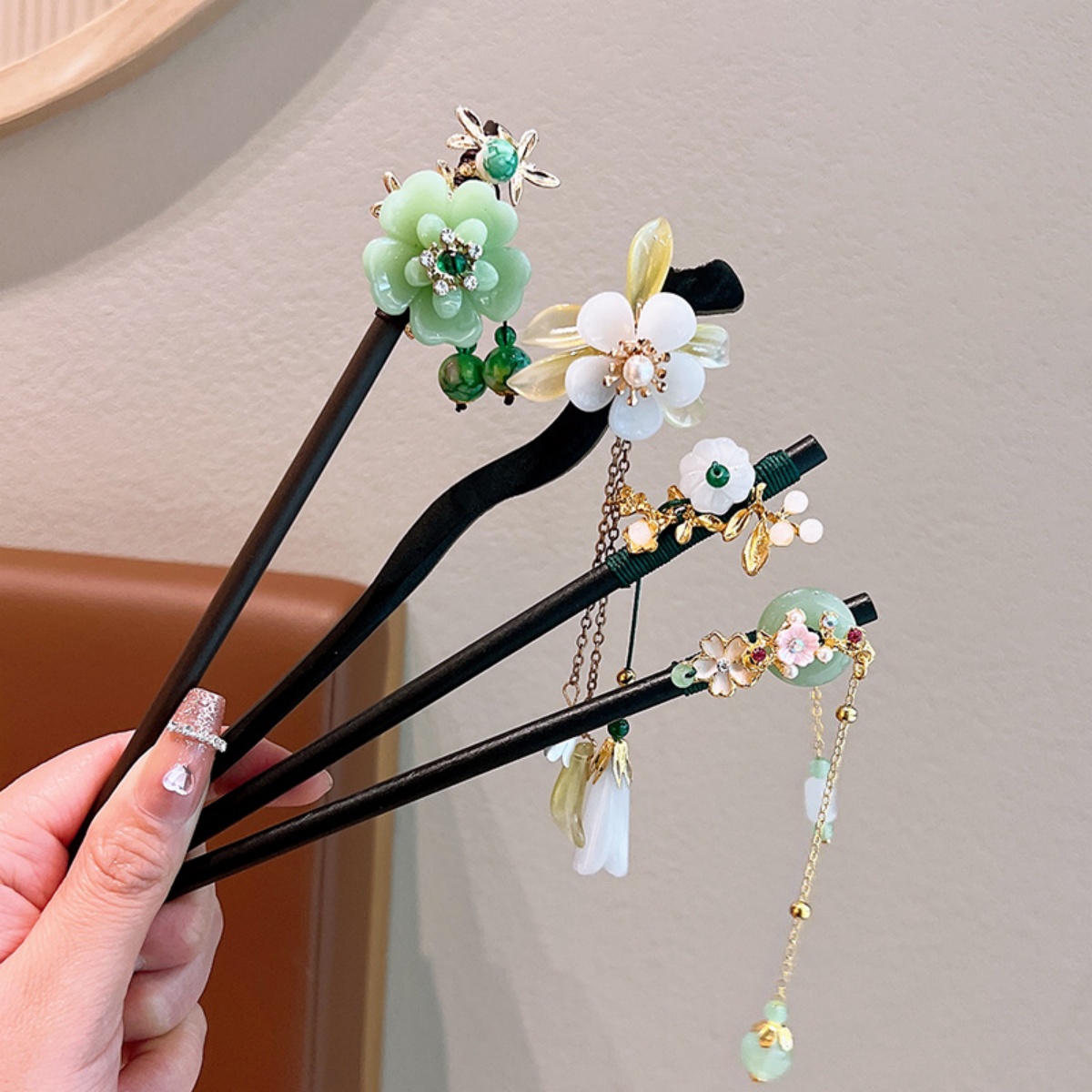 ประณีตดอกไม้พู่ไม้ Hairpin Ret - Art Craft Shop บทวิจารณ์และราคา